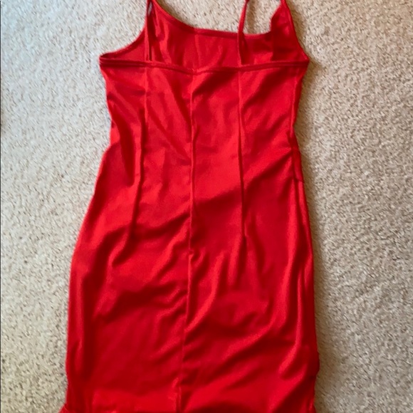 Red Ruffle Dress - Picture 2 of 3